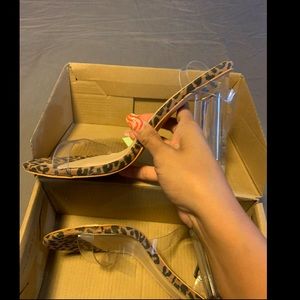 BooHoo Wide Fit Clear Heels